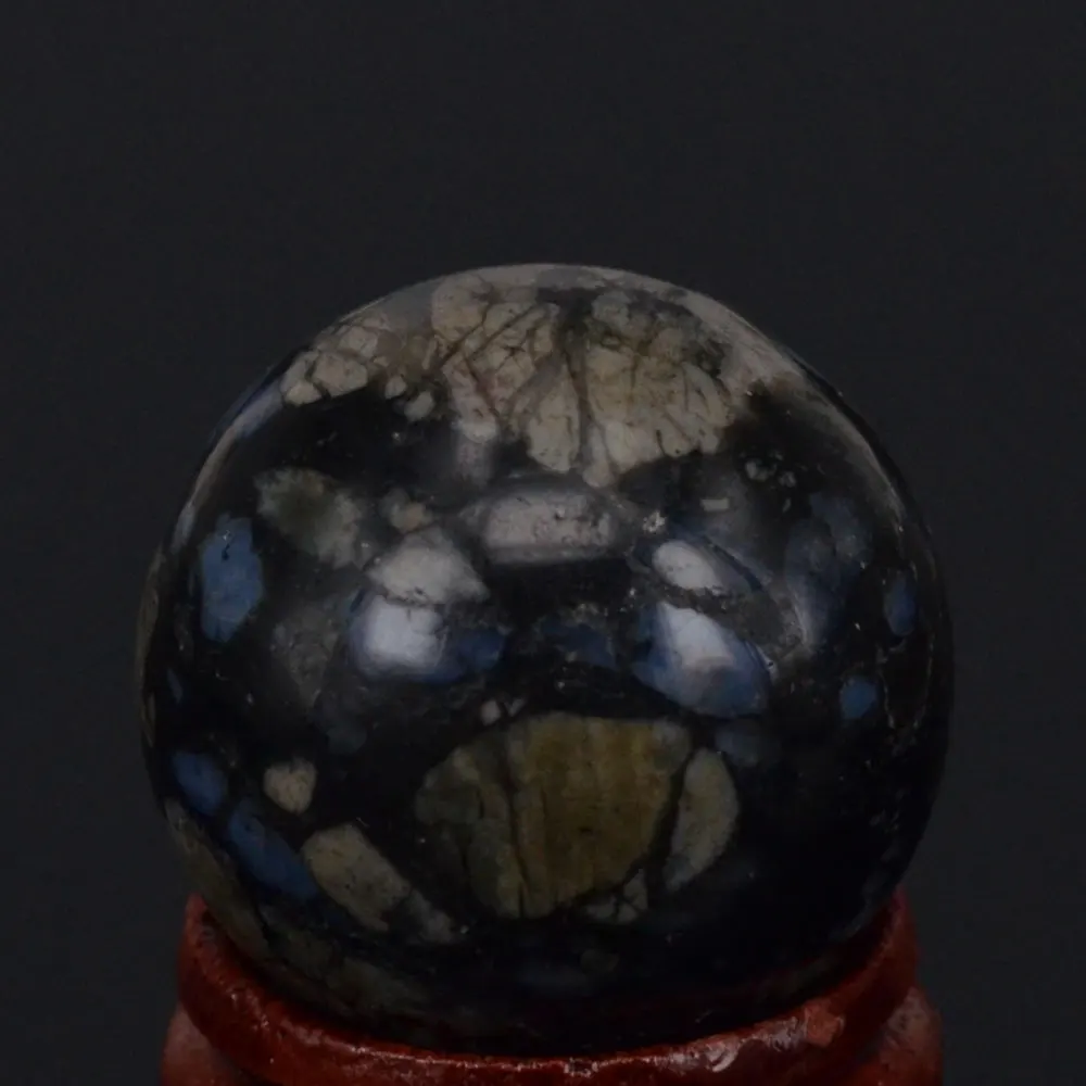 (1 2 дюйма) 30 мм натуральный драгоценный камень синий опал ископаемый Камень Сфера