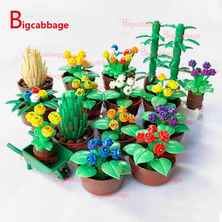 * Набор для растений набор деталей кирпича DIY enlighten block brick set No. Совместимость с