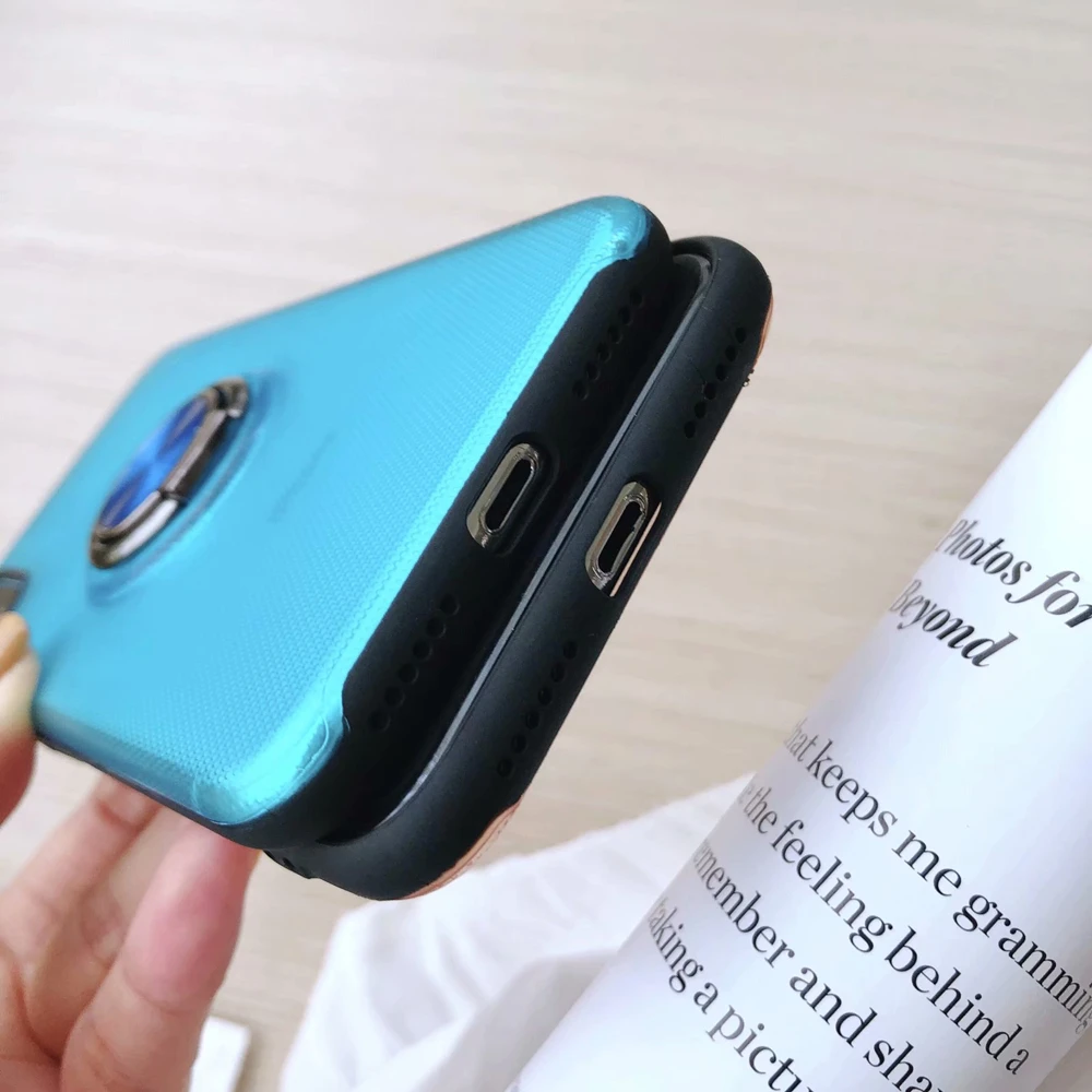 Прозрачный чехол-подставка с кольцом для iPhone 11 Pro XS Max XR чехлы телефонов магнитной