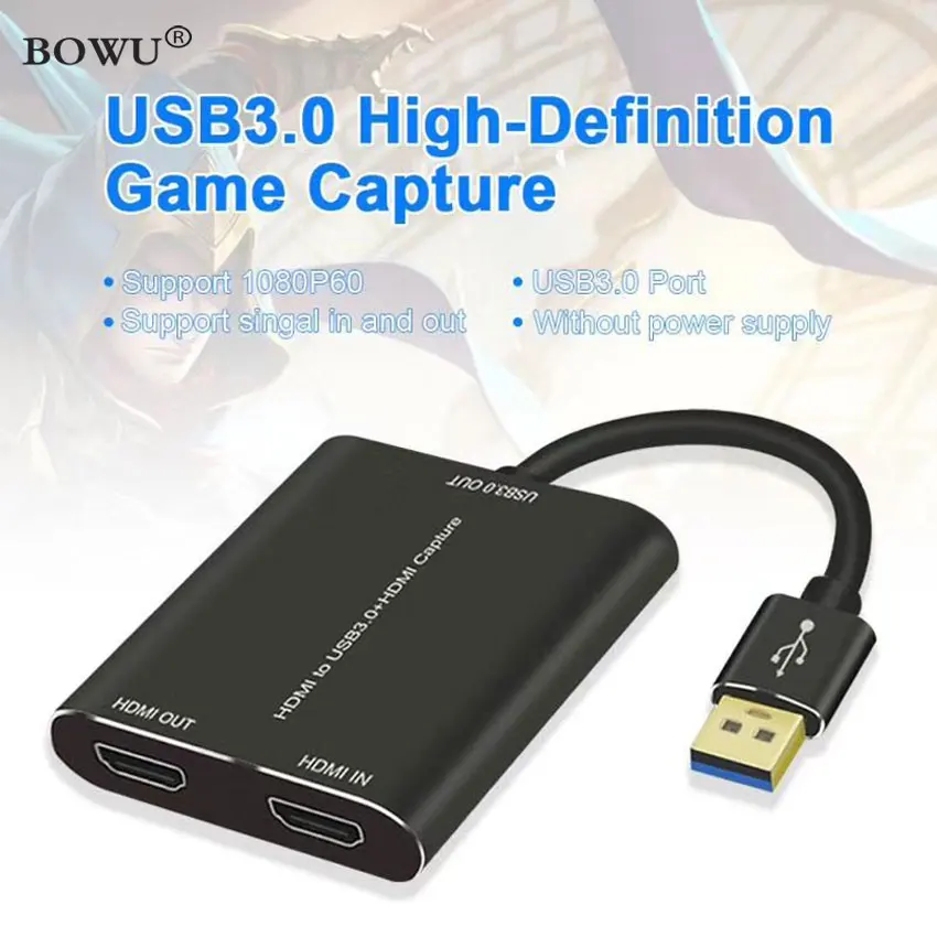 Конвертер 1080P USB 3 0 USB3.0 ТВ-тюнер аудио игра Карта видеозахвата HDMI Full HD адаптер