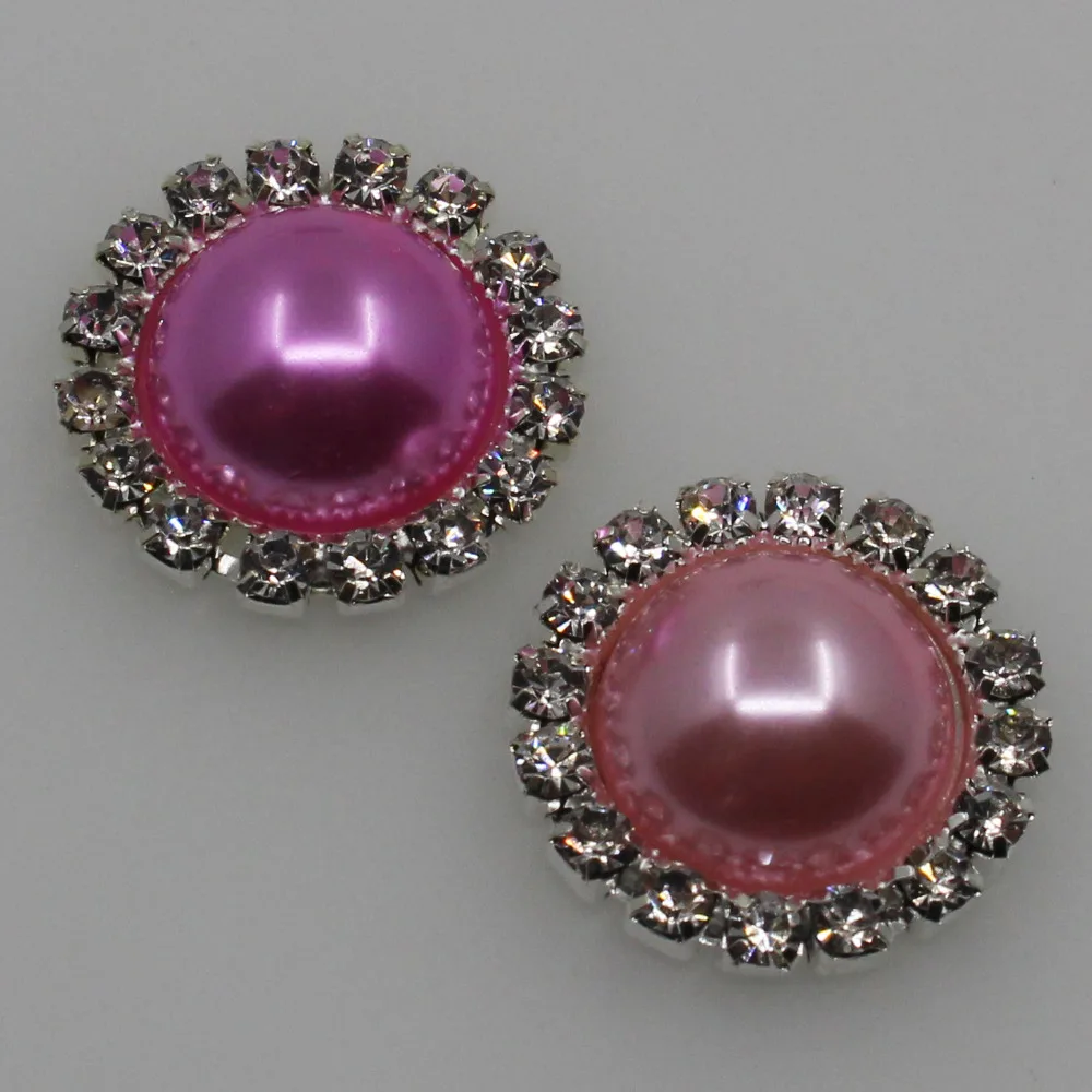 10 шт. круглые жемчужные пуговицы Стразы 20 мм|rhinestone pearl buttons|pearl buttonsflower center |