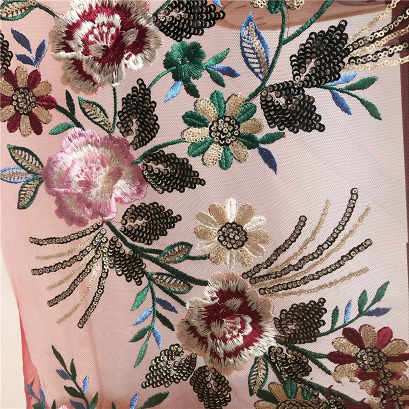 1Piece Red Blue Pink Wedding Dress Cording Lace Applique Thread Embroidery Sewing Appliqued Sequins DIY Costume | Дом и сад