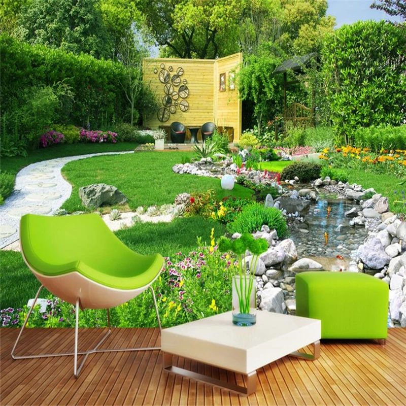 

beibehang Custom 3d wall paper murals living room bedroom garden river landscape landscape 3d mural wall background home decor