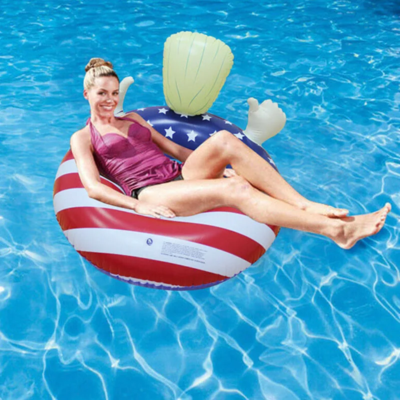 

Donald Trump Pool Float Inflatable Swimming Floats Swim Ring for Summer Pool Party AN88