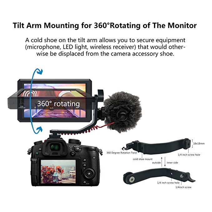 Feelworld F6 5," ips 4 K HDMI монитор для Камера цифровой зеркальной камеры Canon Nikon sony Gimbal+ Батарея может Мощность для однообъективной цифровой зеркальной фотокамеры(DSLR) или беззеркальных Камера