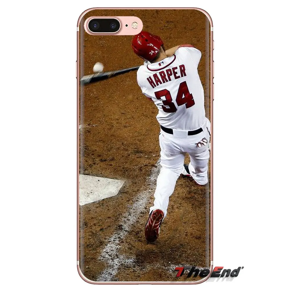 Для Xiaomi Redmi 4A S2 Note 3 3S 4 4X 5 Plus 6 7 6A Pro Pocophone F1 TPU прозрачный Чехол для бейсбола Star Bryce Harper