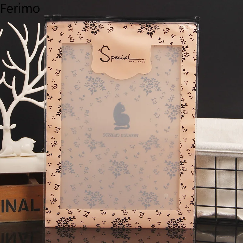 Beste Ferimo 100Pcs Persoonlijkheid Kleding Verpakking Zakken Doorschijnende Orange Rits Zip Lock Plastic Zakken Sokken Ondergoed Opslag Pocket