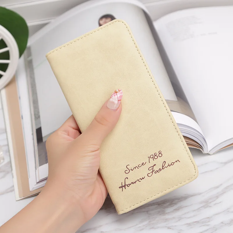 Лидер продаж! Хороший длинный полированный ПУ женский кошелек брендовый