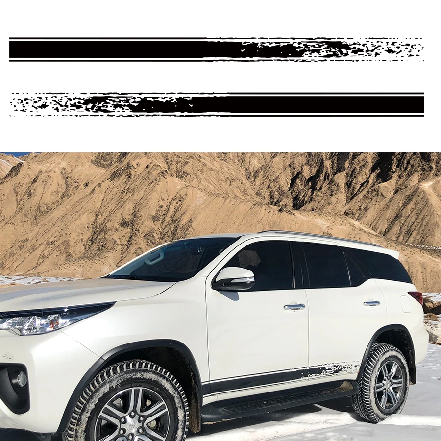 Бесплатная доставка брызговик в полоску стикер для кузова автомобиля Боковая