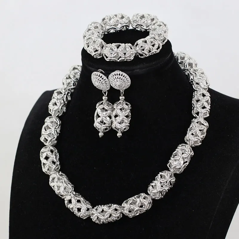 Набор украшений из серебра 2018 года в африканском стиле с ожерельем в лабиринтной вышивке, ручной работы для невесты, бесплатная доставка, модель P84-10.
