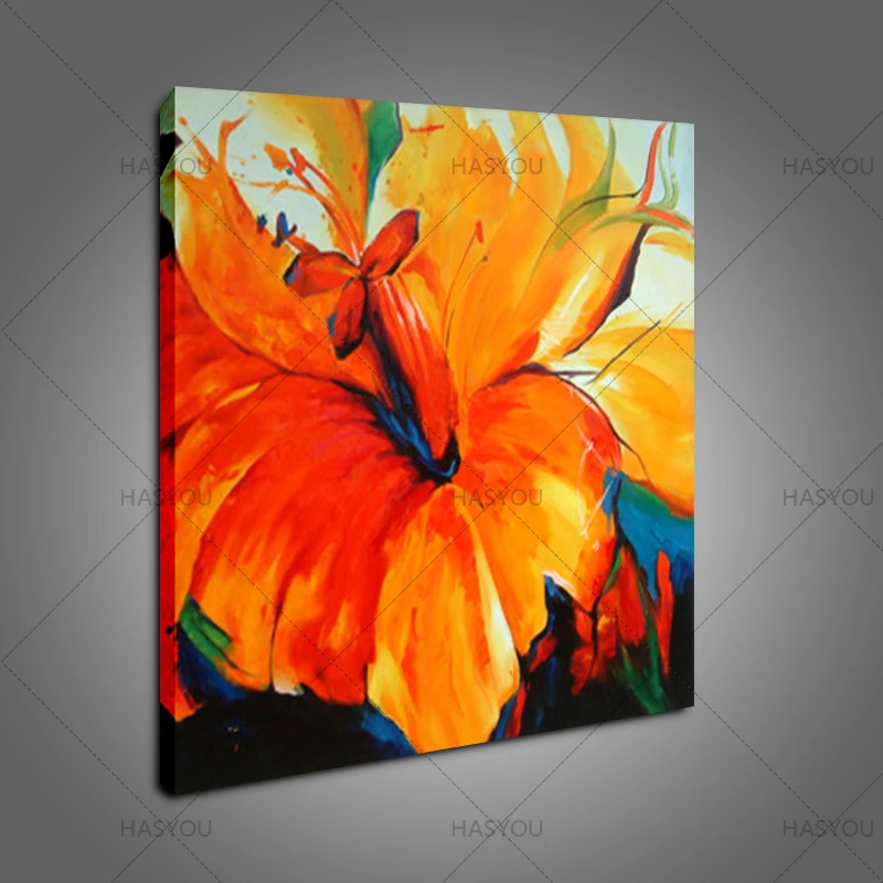 Большая 100% ручная роспись цветы дерево абстрактная Морден Картина маслом на