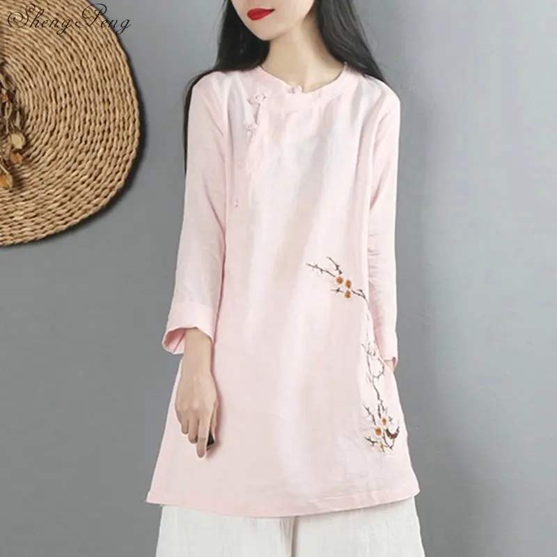 Китайский костюм Хань традиционный китайский Топ для женщин Китайская