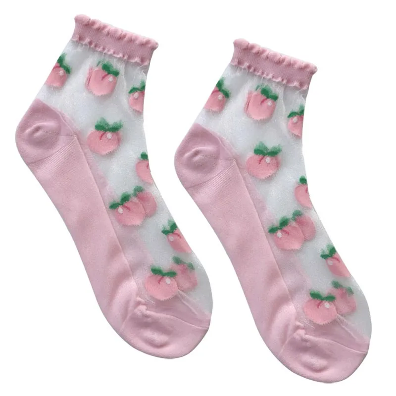 [EIOISAPRA] повседневные Модные дышащие забавные Женские носочки фрукты ярких цветов