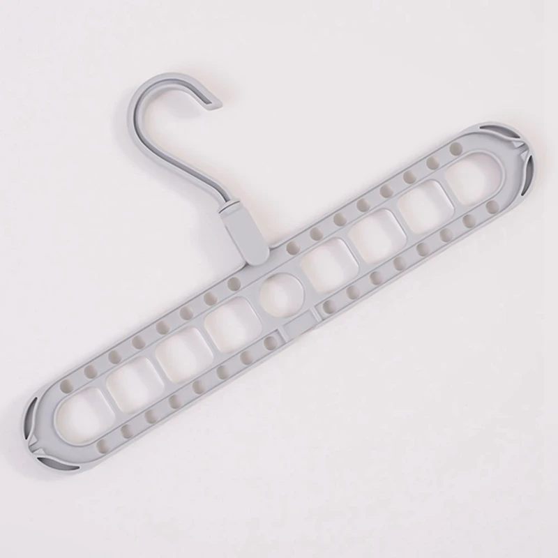 GY Многофункциональная Полезная 7-Hole Space Saver Wonder вешалка крюк шкаф Органайзер сушилка для одежды Многослойная подвеска Удобная - Цвет: GY