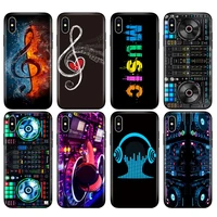 black tpu case for iphone 5 5s se 2020 6 6s 7 8 plus x 10 case silicone cover for iphone xr xs 11 pro max case ddj dj music