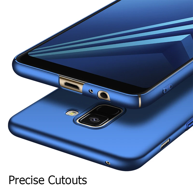 Жесткий чехол для Samsung Galaxy J6 2018 J8 жесткий матовый задней панели противоударный J4