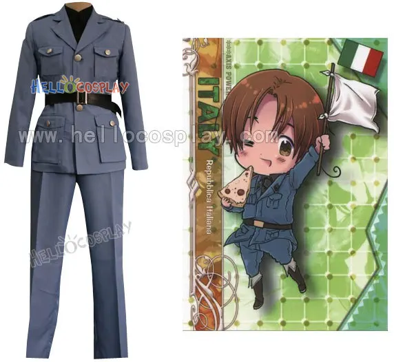 (Cosplaydad) японская аниме одежда Hetalia Axis Powers Северная Италия Военная Униформа H008|japanese