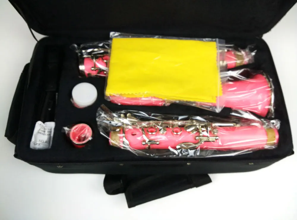 Кларнет Bb ABS розовый цвет 17 клавиш|colorful clarinet|clarinete bbbb clarinet |