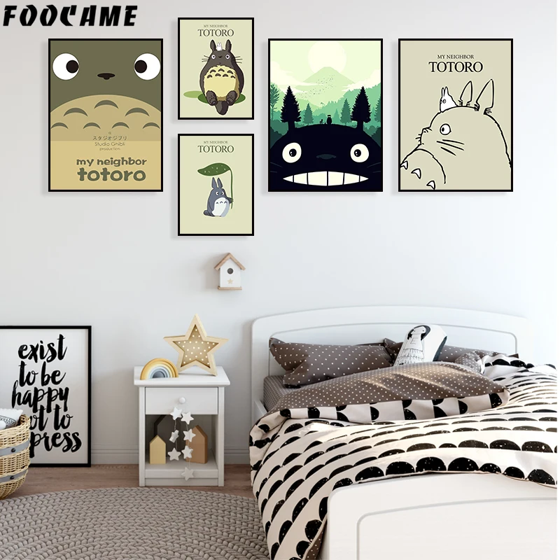 Фон Мой сосед Тоторо Миядзаки Хаяо анимационный плакат для детской стены