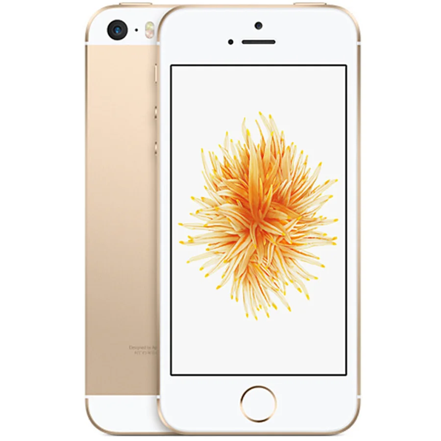 Gold Разблокированный Apple iphone SE LTE сотовый телефон, процессор 2 Гб Оперативная память 16/64GB Встроенная память двухъядерный IOS A9 4," за счет сканера отпечатков пальцев, сеть 4G LTE, мобильный телефон, iphone se - Цвет: Gold