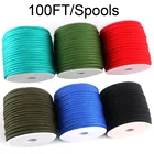 5 шт.лот 550 футов  252 веревка для палатки, парашютный шнур, веревка, 7 нитей, паракорды, цветов