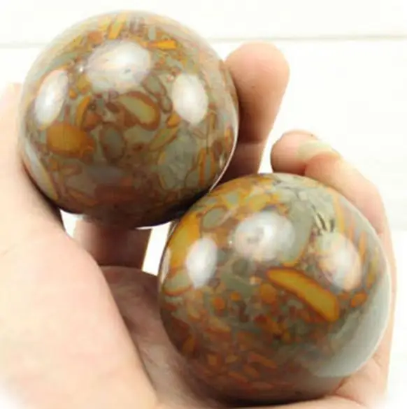 

[ Fly Eagle ] 2pcs Solid Chinese Healthy Exercise Therapy Stress Massage 50mm Balls With Baoding Ball Health Care Tool