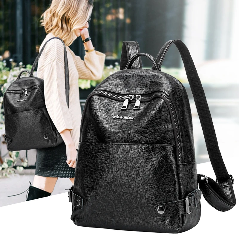 

Women Genuine Leather Backpacks Brand Ladies Fashion Backpacks For Teenagers Girls School Bags Real Leather Travel Bags Mochila