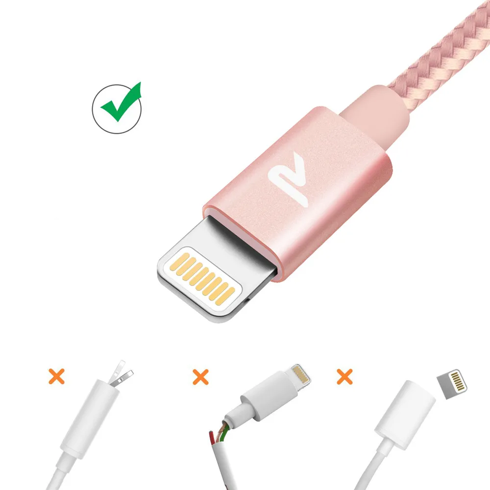 RAMPOW 1 m/3.3ft кабель Lightning для iPhone X 5 V/2A зарядка через usb передачи данных XR/8/7/vista 480