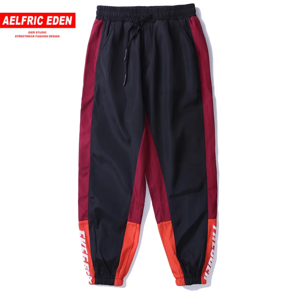 Aelfric Eden мужские спортивные штаны в полоску с цветными блоками 2018 Модные