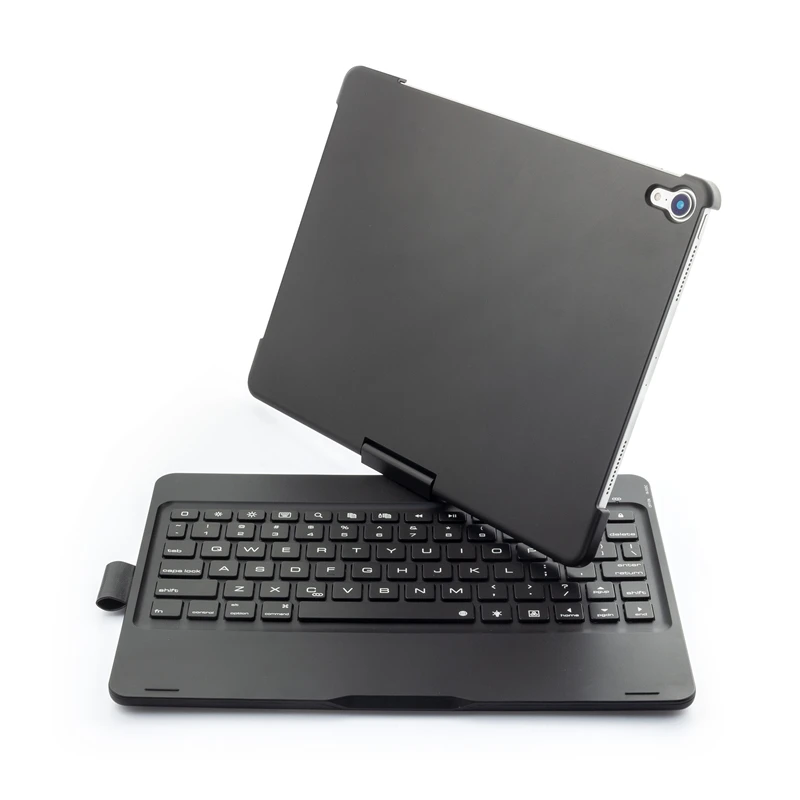 Беспроводной чехол-клавиатура с Bluetooth для iPad Pro11, смарт-планшет, ультра-тонкий чехол с функцией автоматического сна, умный чехол, клавиатура для планшета Rotatio - Цвет: Black