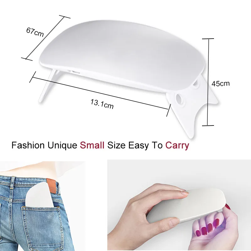 

MIZHSE 6W 36W Nail Dryer UV LED Nail Lamp USB Gel Varnish Curing Machine For Home Use Drying All Gels Nail Polish Nail Art Tools