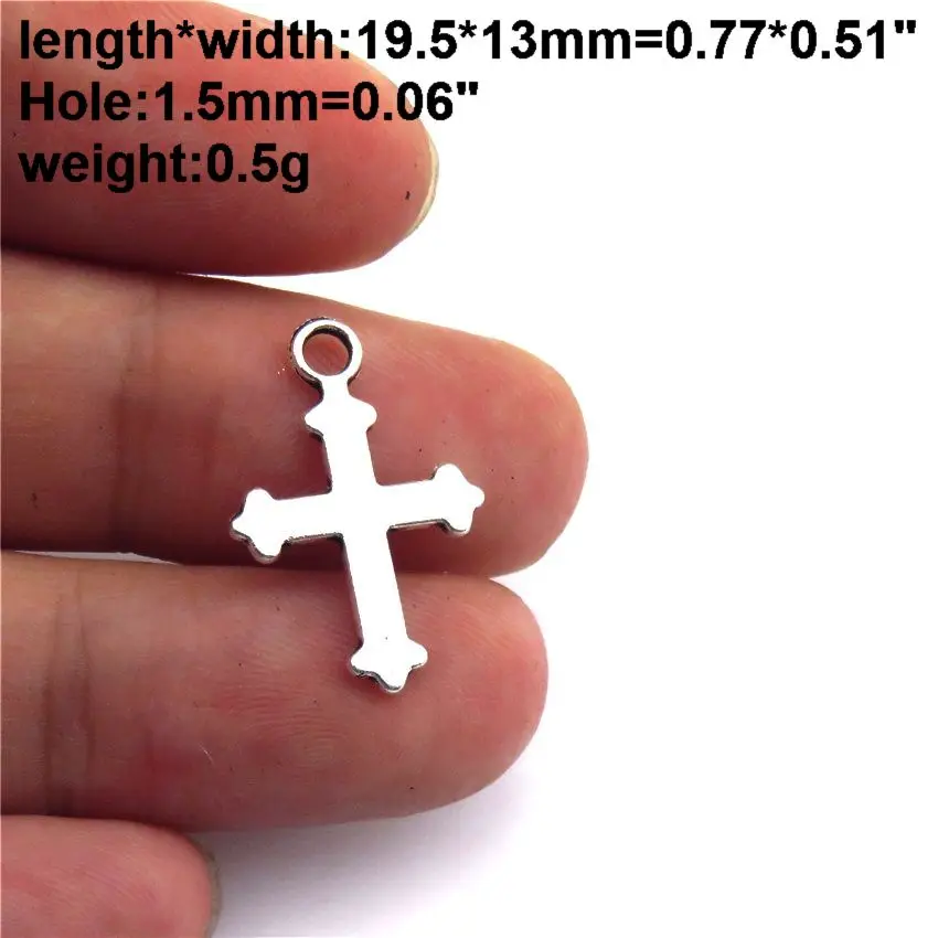 No64-20pcs 21714 простые подвески в виде креста и крыльев Иисуса, винтажные подвески из серебра/золота, ручная работа, сделай сам, ожерелье No49-71 - Окраска металла: No64-20pcs