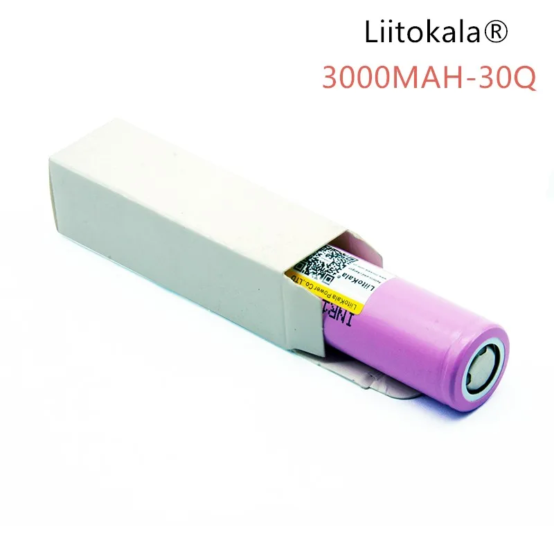 LiitoKala 100% INR 18650 30Q Originais 3 7 V 3000 mAh Baterias Recarregaveis Para для Bateria/Eletronico-cig | Электроника