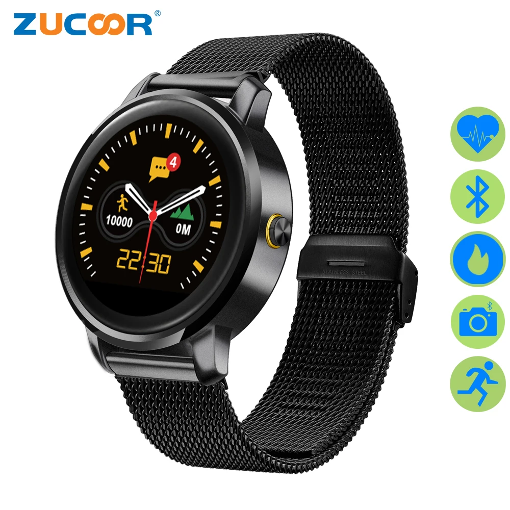 Zucoor Смарт часы Montre разъем Для Мужчин's Relogio F1 мобильного телефона удаленного