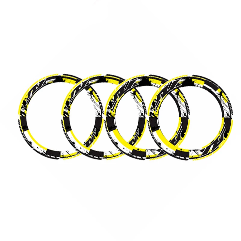 a set of 4pcs Thick Edge Outer Rim reflective Sticker Stripe Wheel Decals Fit for YAMAHA YZF yzf all | Автомобили и мотоциклы