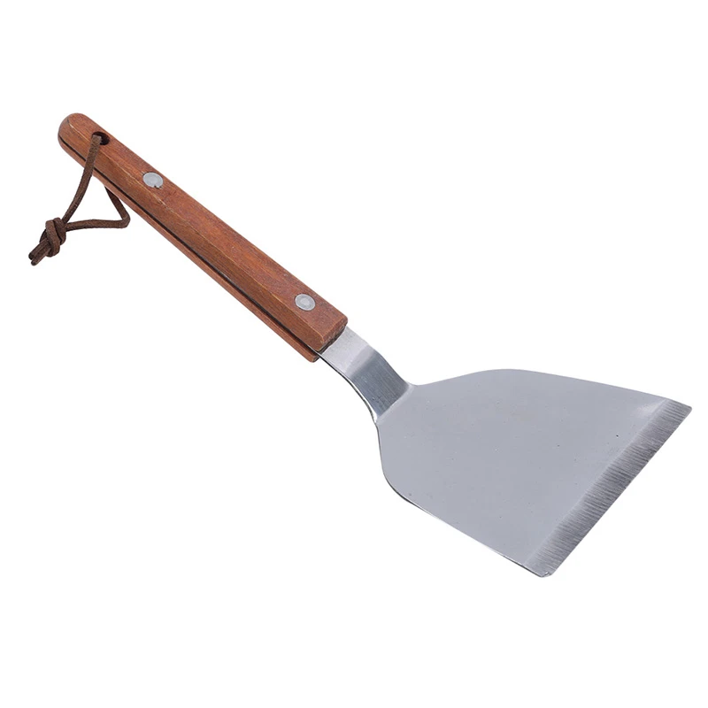 1pcs Stainless Steel Pizza Shovel Metal Peel With Wood Handle Cake Pancake Pie Paddle Baking Tool | Дом и сад