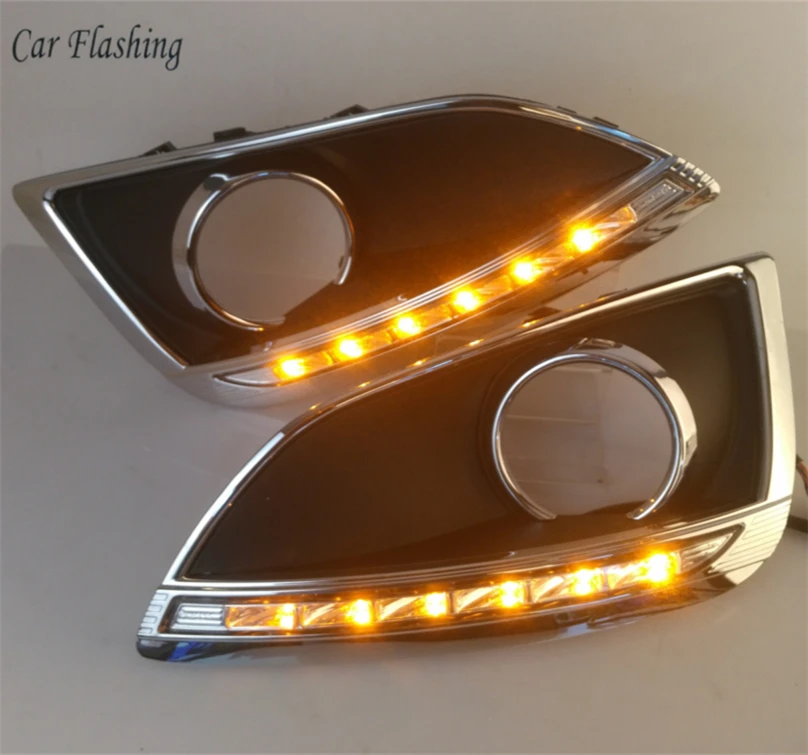 Для hyundai IX35 2010 2011 2012 для вождения DRL дневные ходовые огни реле противотуманных фар светодио дный дневной автомобиль стиль