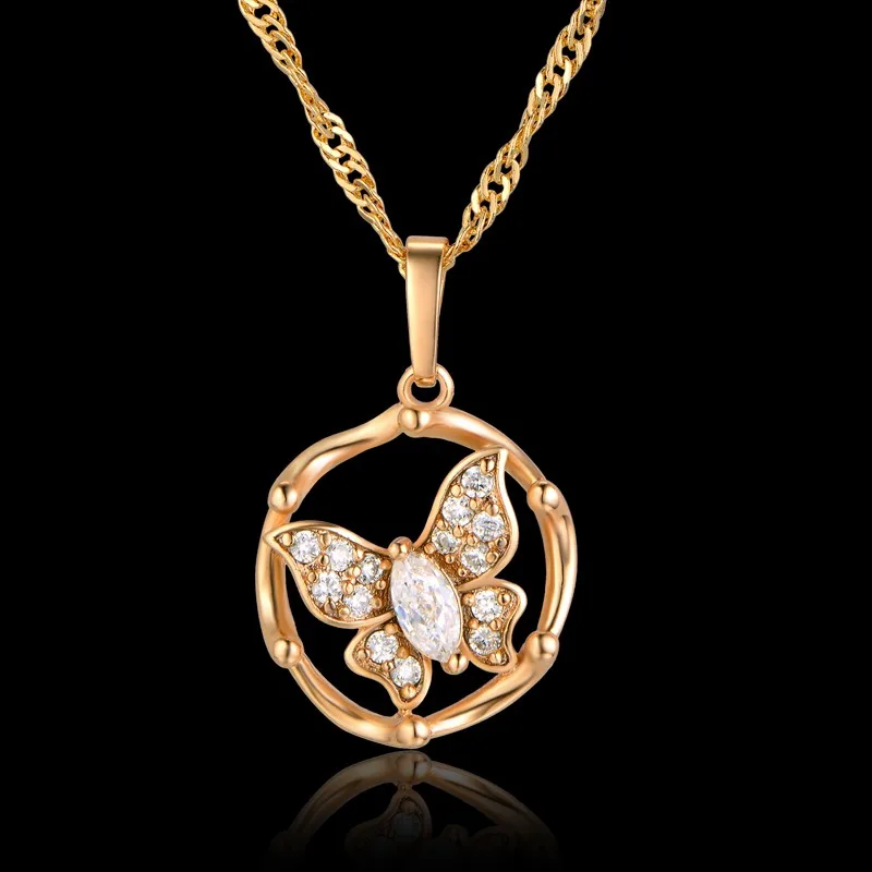 Купи Luxury Design Gold Choker Necklace Female Rhinestone Butterfly Pendant Necklaces for Women Gold Color 2019 Fashion femme Jewelry за 281 рублей в магазине AliExpress