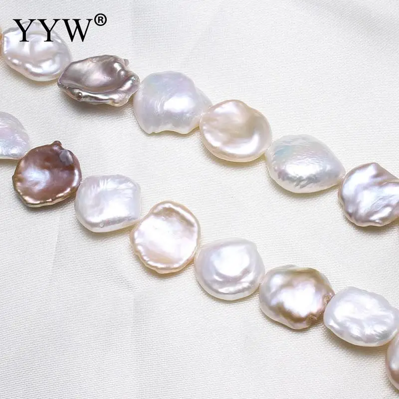 

Cultured Baroque Freshwater Pearl Beads Natural 13-15mm Strand 15.5" Beads for Bracelet Necklace DIY Women Gift Jewelry Making