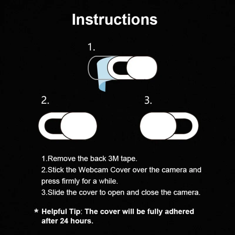 1 шт. веб-камера затвора Магнитный слайдер Пластиковая крышка камеры для