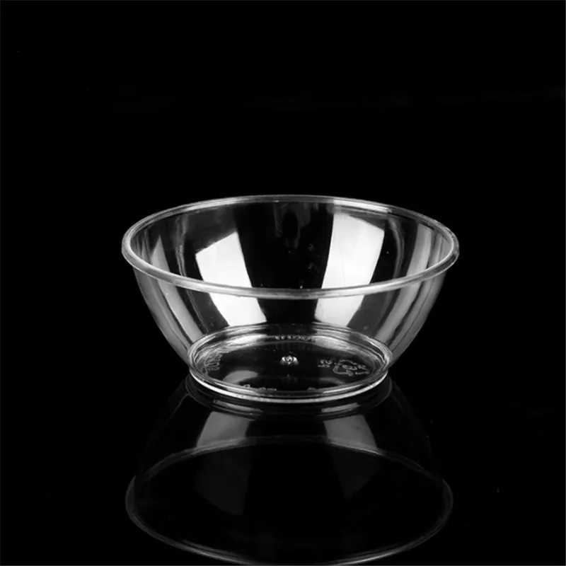 Одноразовая чаша для салата 200 мл пластиковая фруктов круглая прозрачная посуда