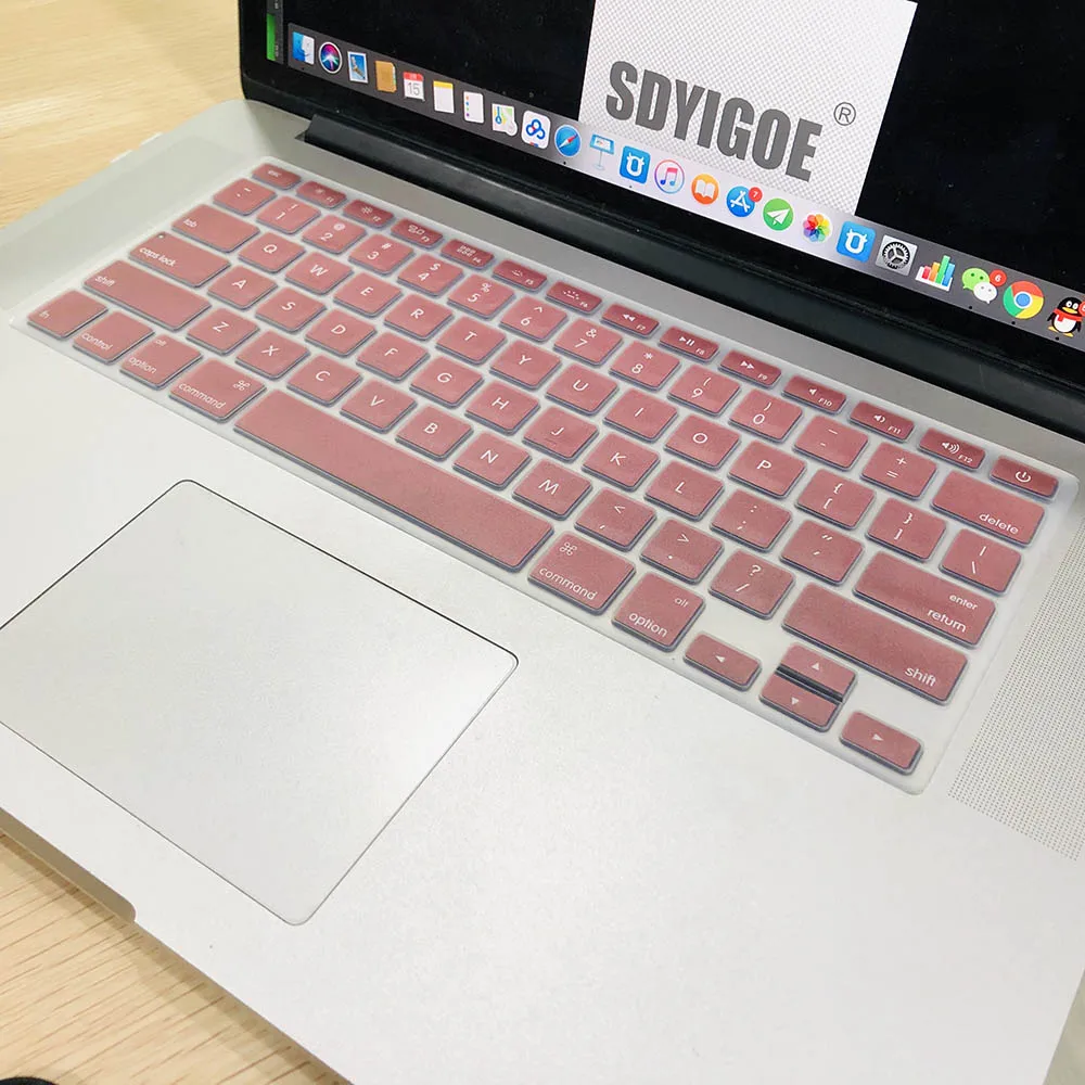Клавиатура для ноутбука, чехол для macbook air 13 pro 15 дюймов A1466 A1502 A1278 A1398, Силиконовая накладка для клавиатуры, цветная защитная пленка - Цвет: L