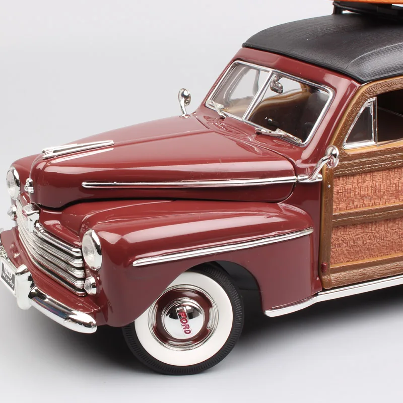 1/18 большой винтажный 1948 Ford woodie Woody Металлическая Модель доски для серфинга Ford супер де люкс Diecasts& Toy Vehicles весы автомобильные коллекционные