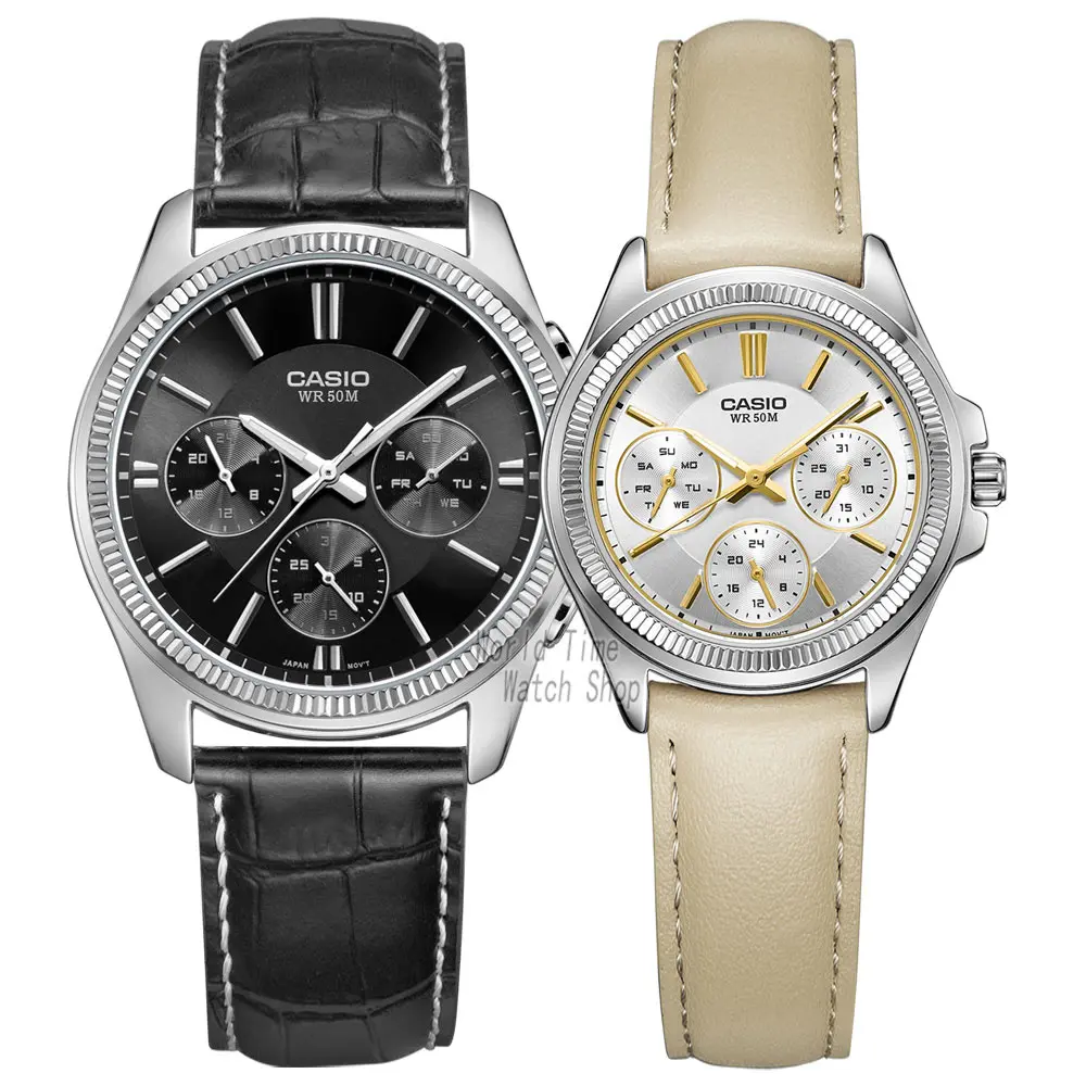 Мужские часы Casio Мужские часы Set Top Brand Роскошные женские часы Кварцевые наручные часы Спортивные мужские часы Водонепроницаемые женские часы Luminous Pair Design Model relogio feminino masculino reloj hombre - Цвет: 1375L1A-2088L7A