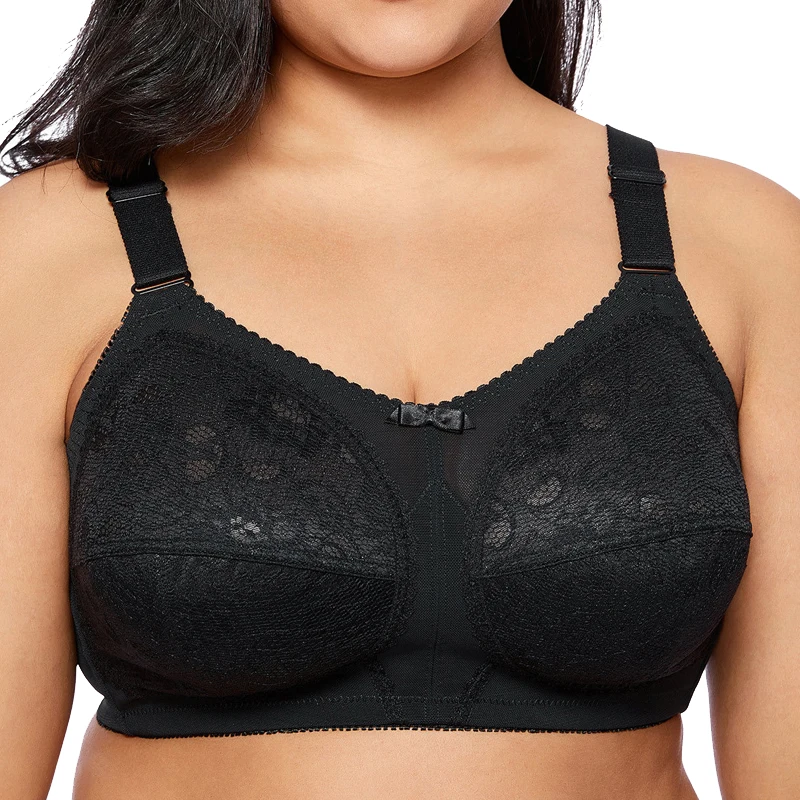 36 38 40 42 44 B C D DD E baiclothing Женская одежда с полным покрытием размера плюс не проложенный бюстгальтер без подкладки