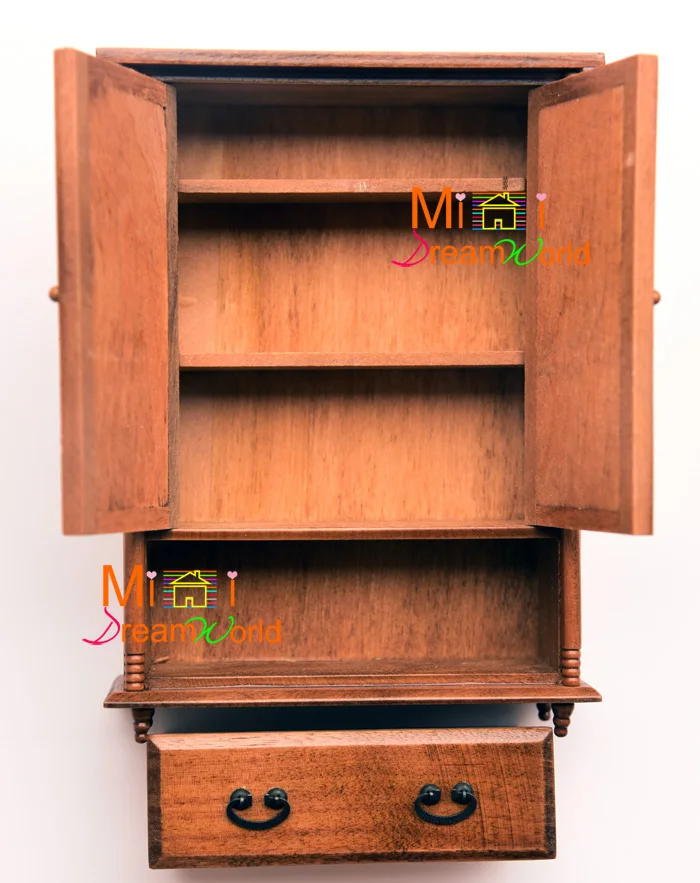 1/12 кукольный домик Миниатюрный деревянный шкаф кухня столовая спальня | Игрушки
