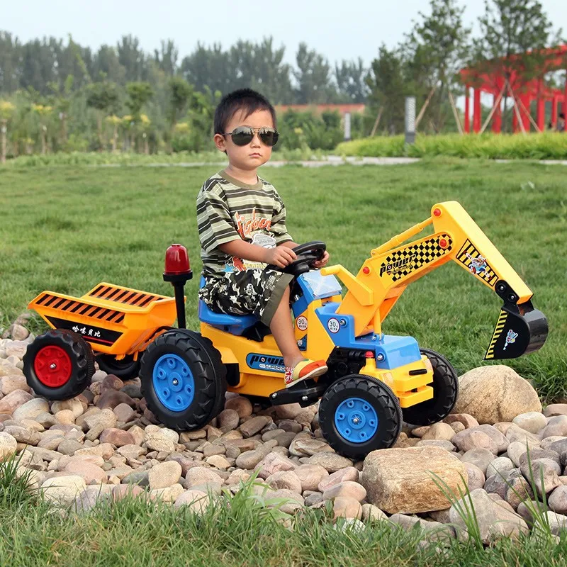 Детская поездка на грузовике игрушки детская электрическом экскаваторе|kids ride on