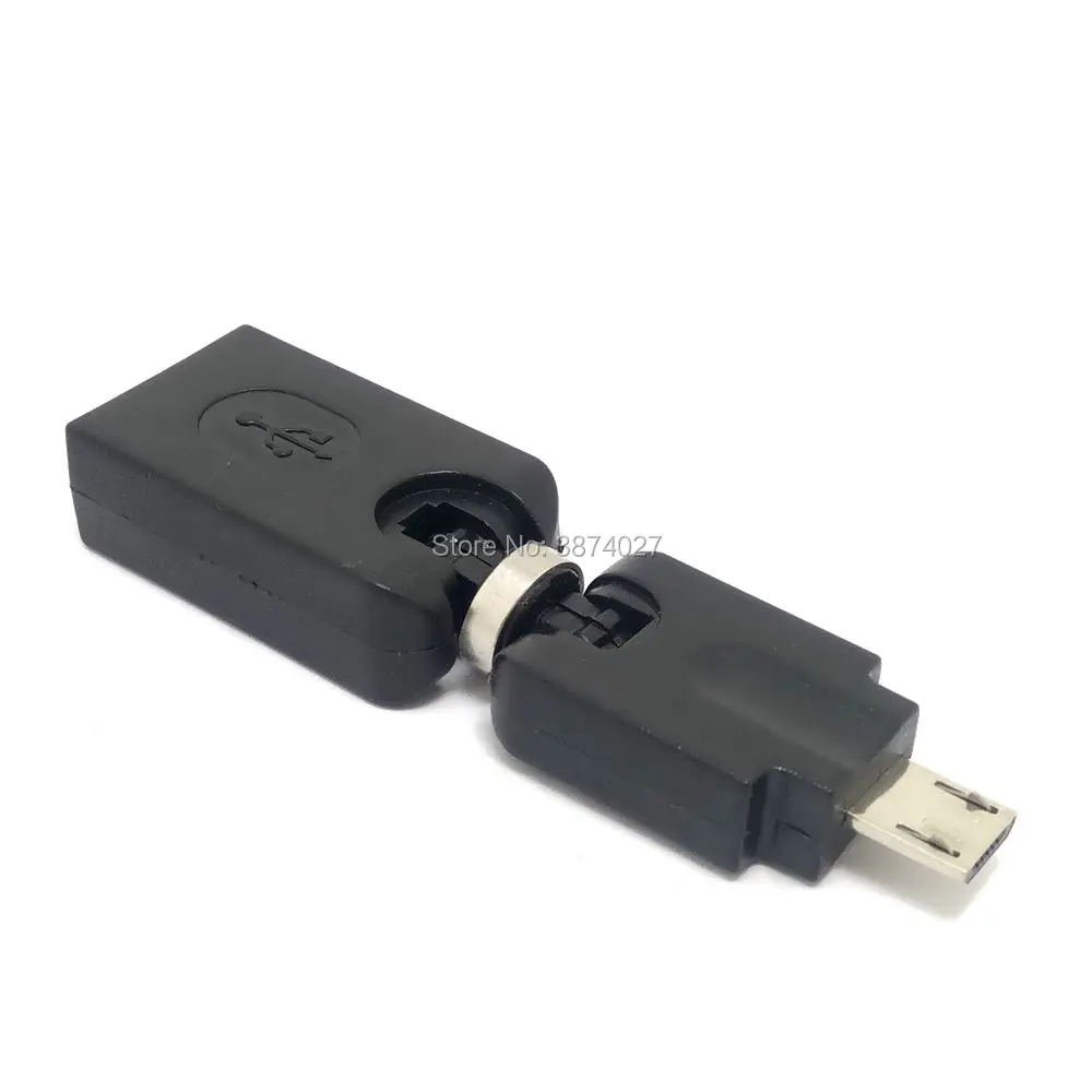 Гибкий Поворотный угол 360 градусов вращающийся USB 2 0 A Женский к микро штекеру