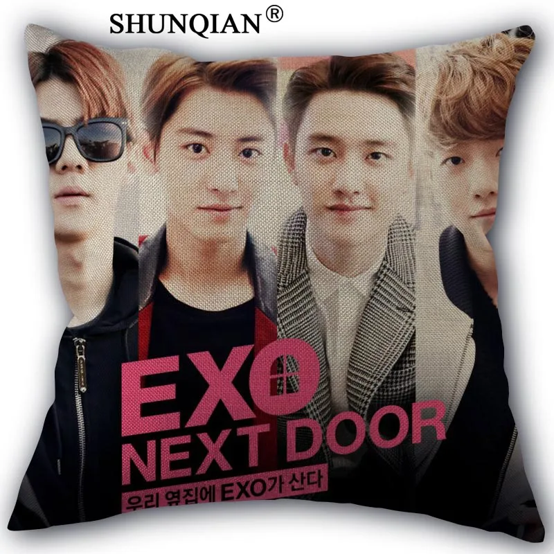 Модная Высококачественная наволочка из хлопка и льна EXO Свадебный Декоративный