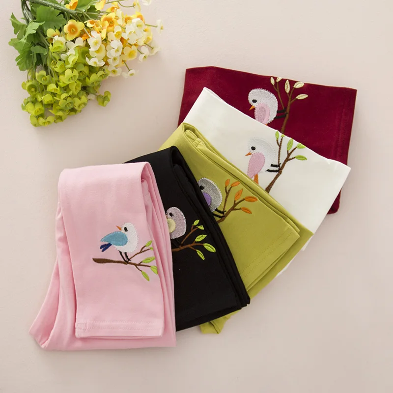 New Toddler Baby Girls Kids Skinny Pants Warm Leggings Girl Bird Pattern Stretchy Trousers Hot | Мать и ребенок